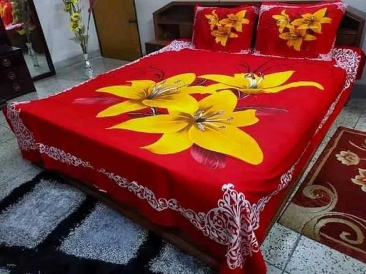 Luxury,King,size,Bed,Sheet,with,Matching,Pillow,covers