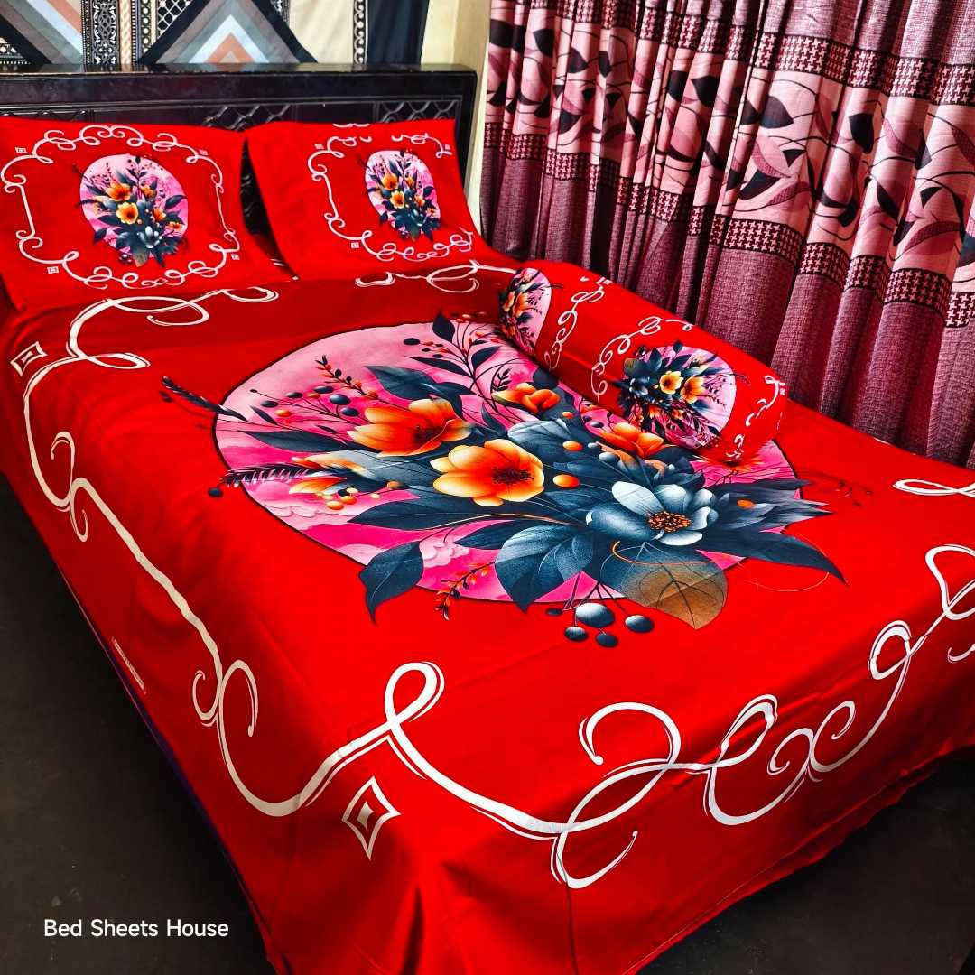 Luxury,King,size,Bed,Sheet,with,Matching,Pillow,covers
