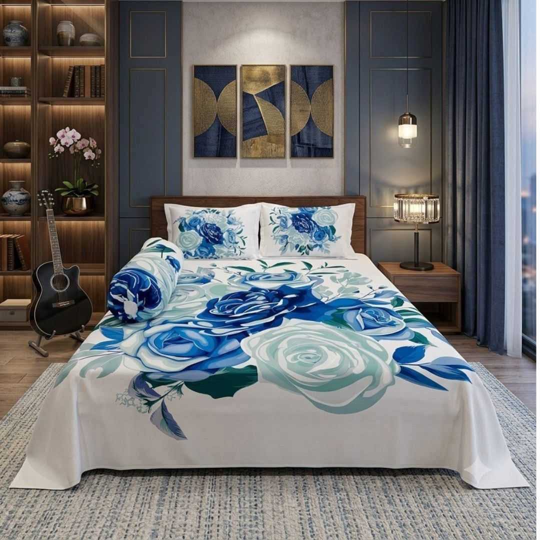 Luxury,King,size,Bed,Sheet,with,Matching,Pillow,covers